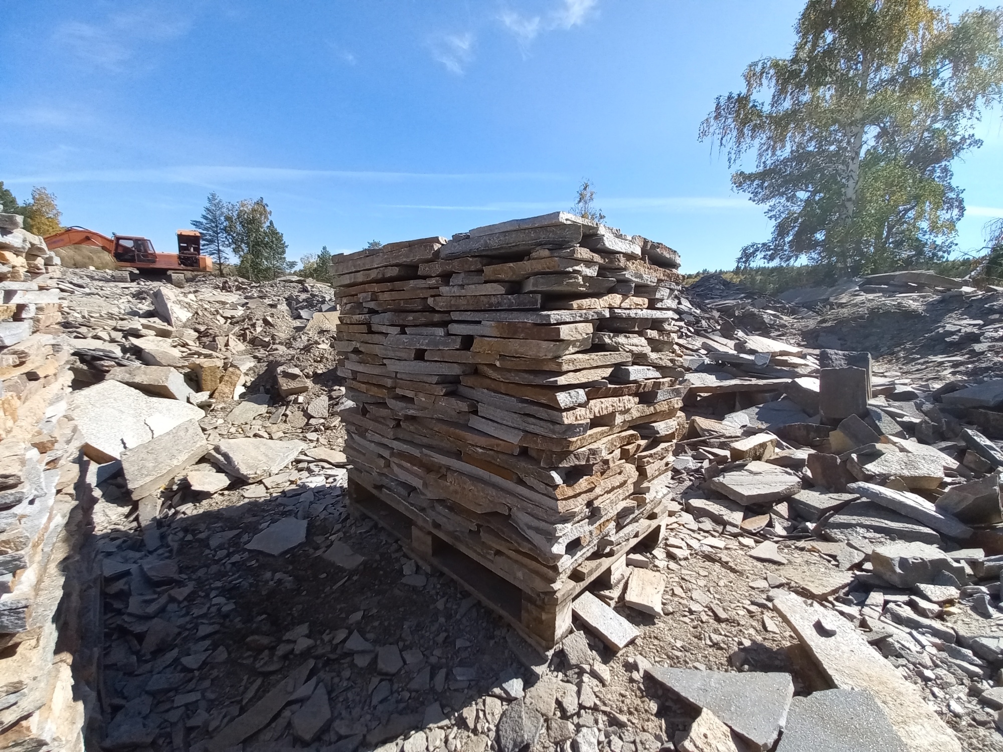 Плитняк златолит серебристый для мощения на бетон купить в Тверской области