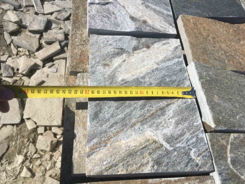 Плитка пилёная златолит Уральский для цоколя, отмостки купить в Тверской области