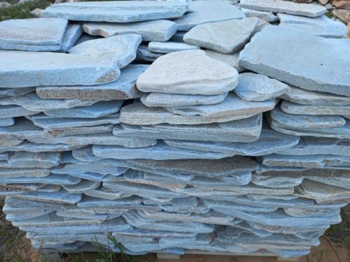 Плитняк златолит зелёный галтованный для цоколя купить в Тверской области